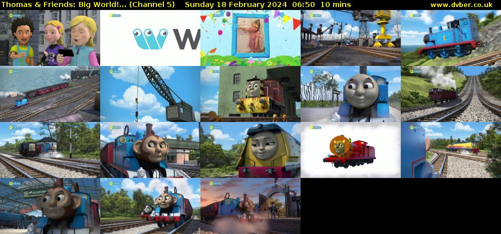 Thomas & Friends: Big World!... (Channel 5) Sunday 18 February 2024 06:50 - 07:00