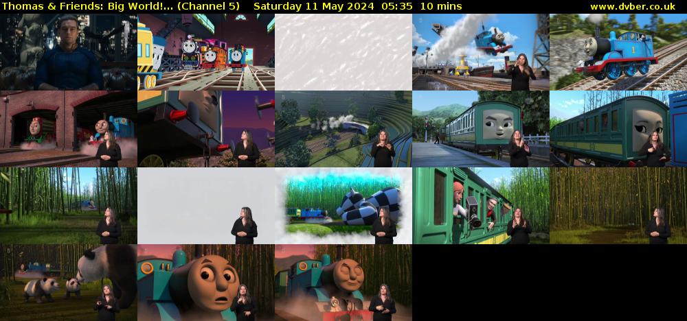 Thomas & Friends: Big World!... (Channel 5) Saturday 11 May 2024 05:35 - 05:45