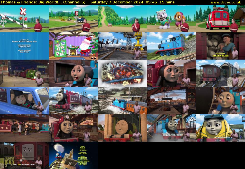 Thomas & Friends: Big World!... (Channel 5) Saturday 7 December 2024 05:45 - 06:00