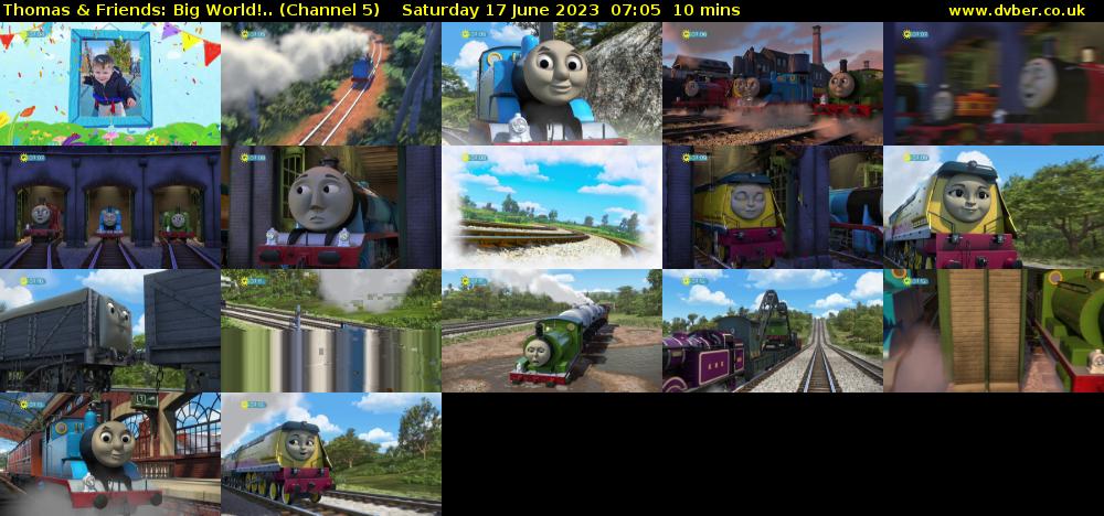 Thomas & Friends: Big World!.. (Channel 5) Saturday 17 June 2023 07:05 - 07:15
