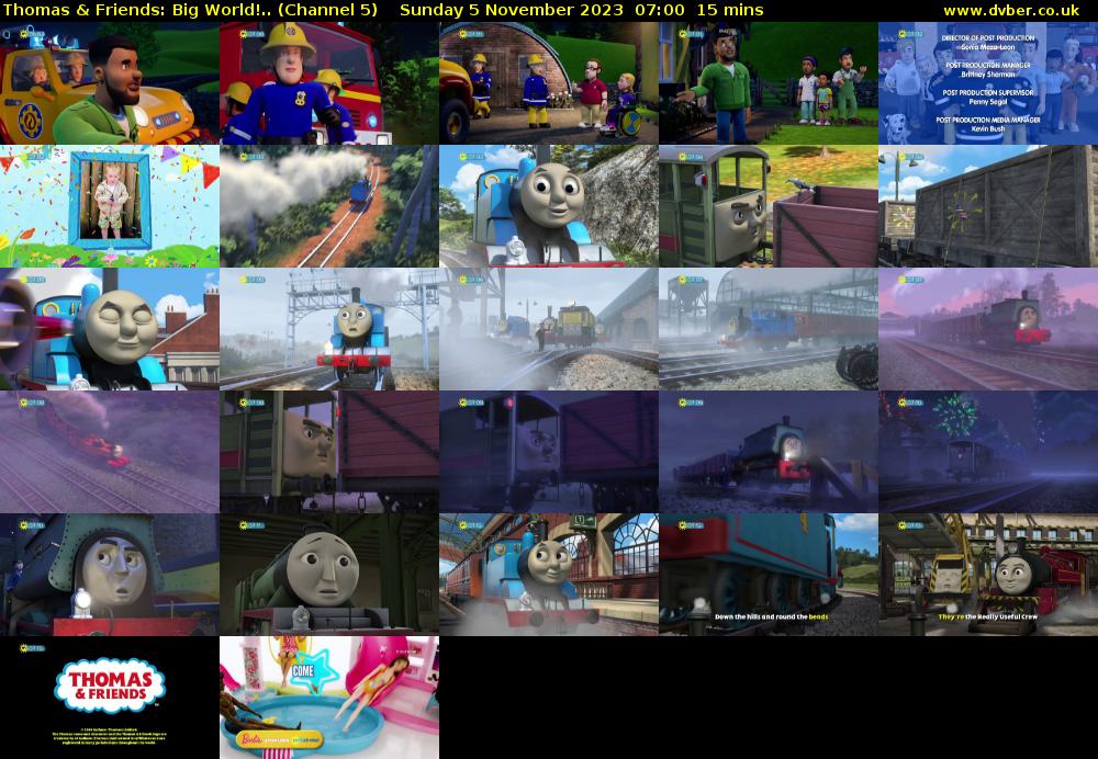Thomas & Friends: Big World!.. (Channel 5) Sunday 5 November 2023 07:00 - 07:15