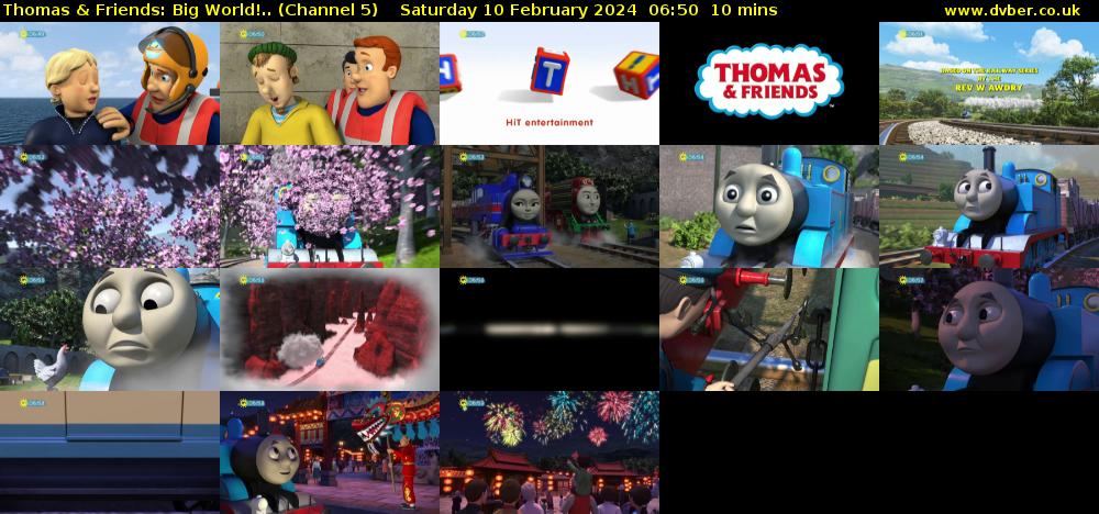 Thomas & Friends: Big World!.. (Channel 5) Saturday 10 February 2024 06:50 - 07:00