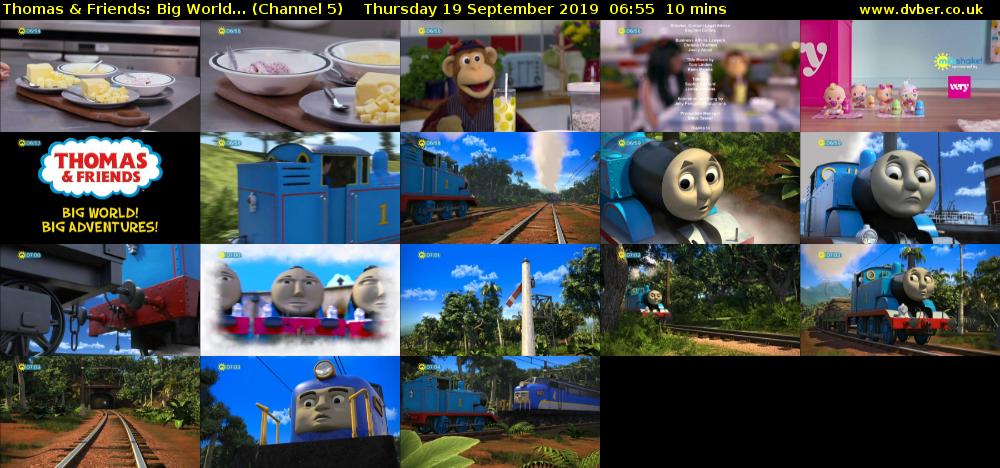 Thomas & Friends: Big World... (Channel 5) Thursday 19 September 2019 06:55 - 07:05