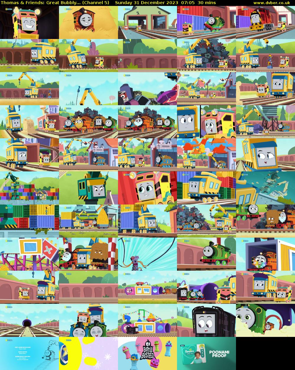 Thomas & Friends: Great Bubbly... (Channel 5) Sunday 31 December 2023 07:05 - 07:35