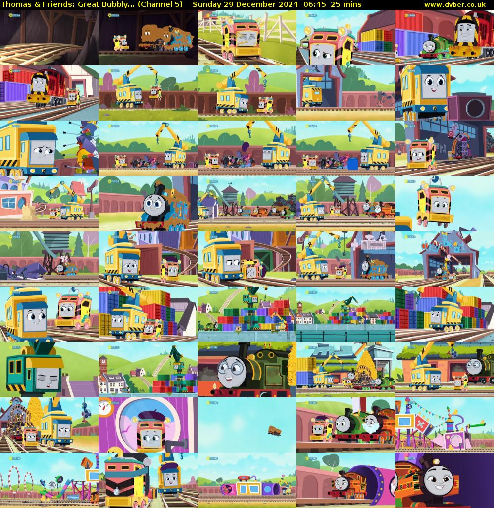 Thomas & Friends: Great Bubbly... (Channel 5) Sunday 29 December 2024 06:45 - 07:10