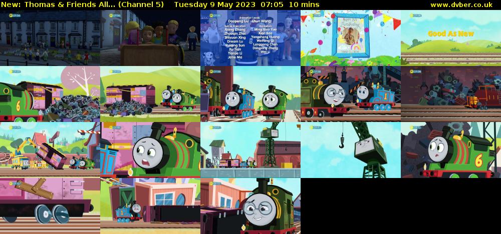 Thomas & Friends All... (Channel 5) Tuesday 9 May 2023 07:05 - 07:15