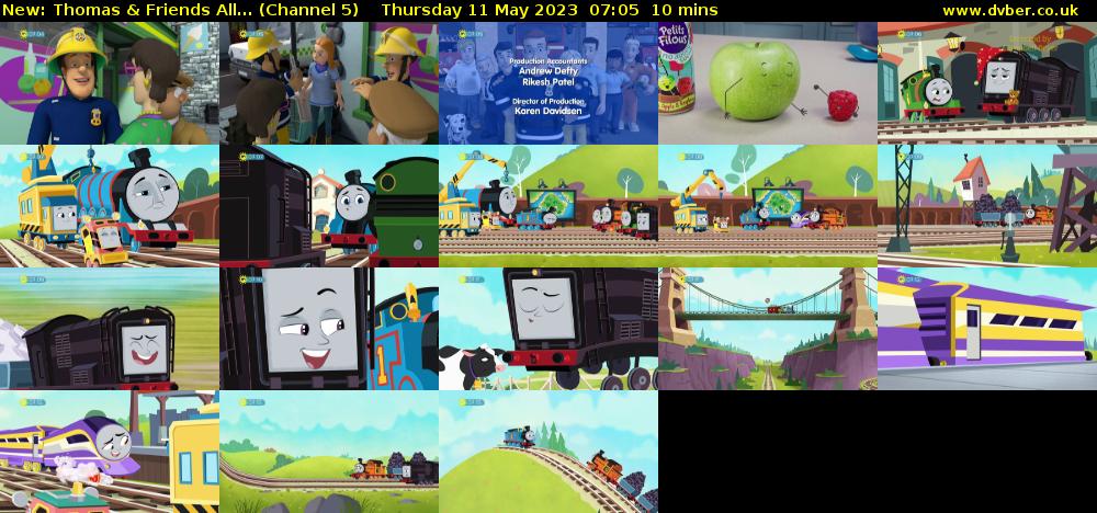 Thomas & Friends All... (Channel 5) Thursday 11 May 2023 07:05 - 07:15