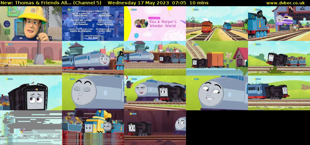 Thomas & Friends All... (Channel 5) Wednesday 17 May 2023 07:05 - 07:15
