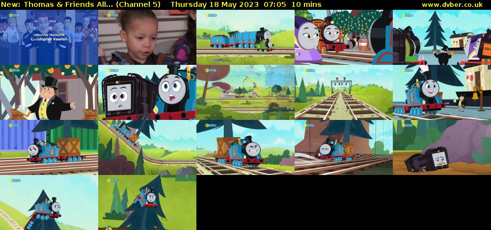 Thomas & Friends All... (Channel 5) Thursday 18 May 2023 07:05 - 07:15