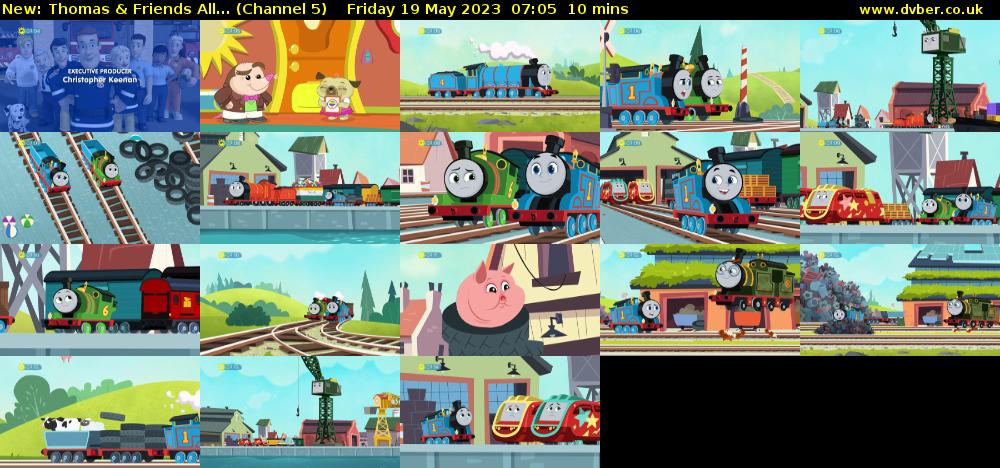 Thomas & Friends All... (Channel 5) Friday 19 May 2023 07:05 - 07:15