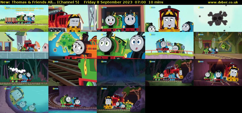 Thomas & Friends All... (Channel 5) Friday 8 September 2023 07:00 - 07:10