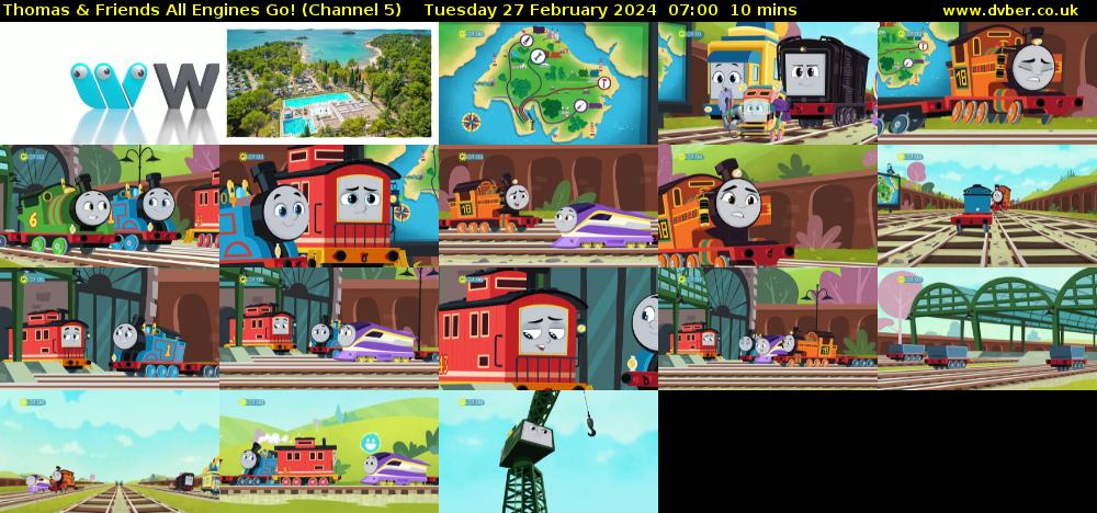 Thomas & Friends All Engines Go! (Channel 5) Tuesday 27 February 2024 07:00 - 07:10