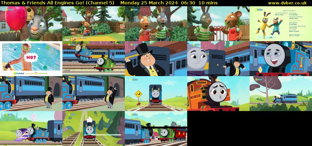 Thomas & Friends All Engines Go! (Channel 5) Monday 25 March 2024 06:30 - 06:40