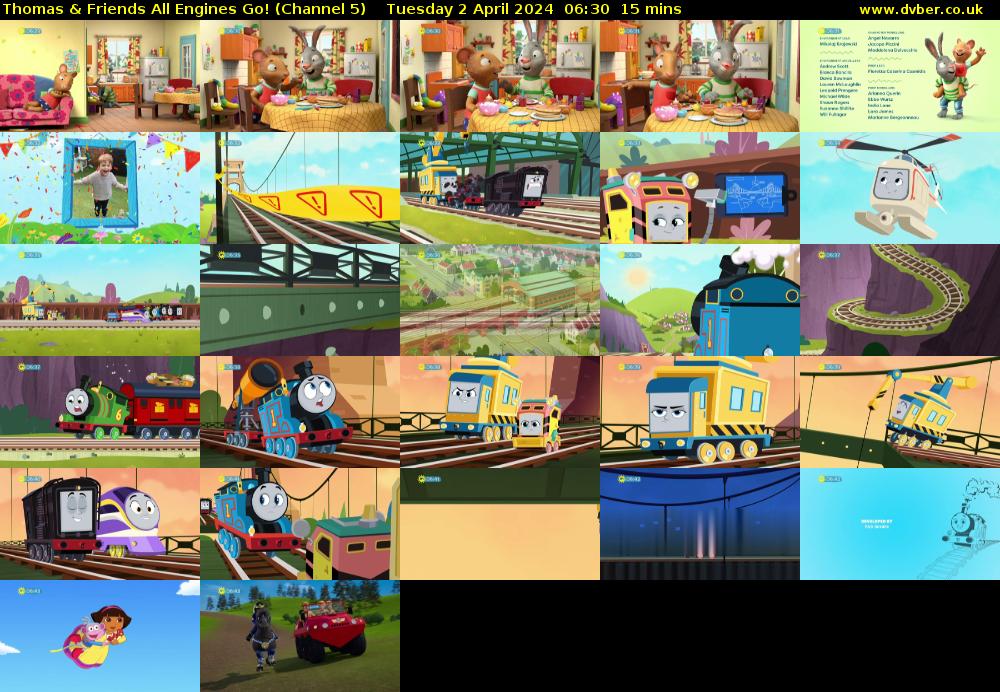 Thomas & Friends All Engines Go! (Channel 5) Tuesday 2 April 2024 06:30 - 06:45