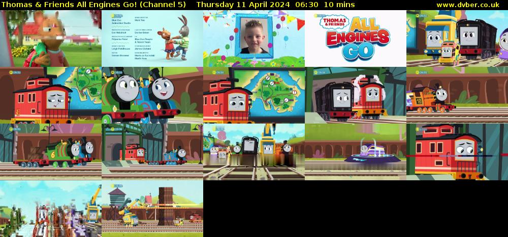 Thomas & Friends All Engines Go! (Channel 5) Thursday 11 April 2024 06:30 - 06:40