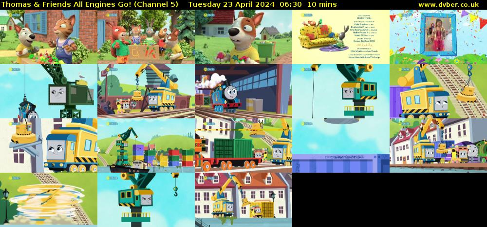 Thomas & Friends All Engines Go! (Channel 5) Tuesday 23 April 2024 06:30 - 06:40