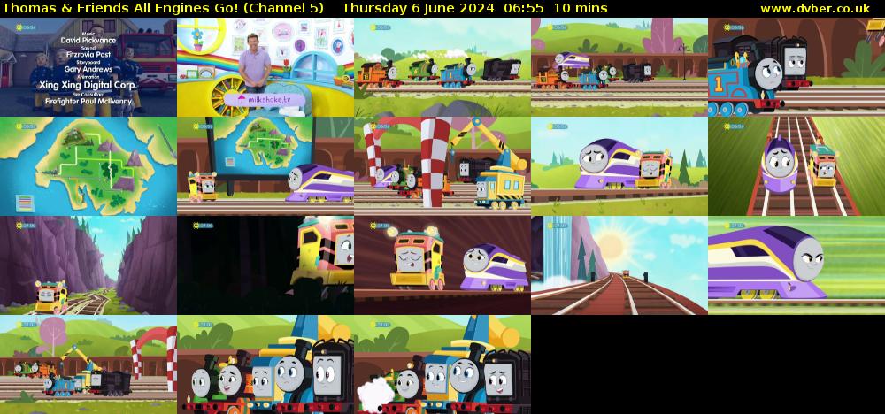 Thomas & Friends All Engines Go! (Channel 5) Thursday 6 June 2024 06:55 - 07:05