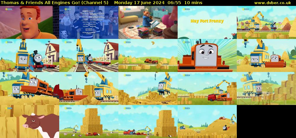 Thomas & Friends All Engines Go! (Channel 5) Monday 17 June 2024 06:55 - 07:05