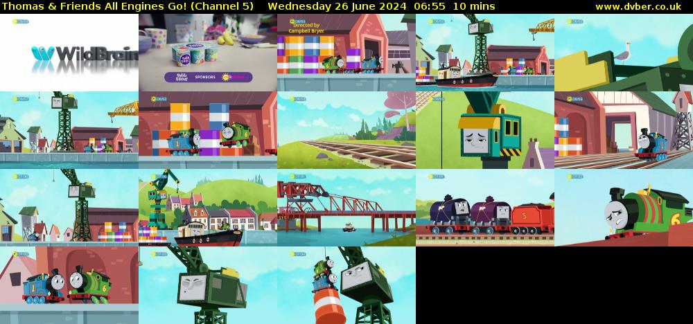 Thomas & Friends All Engines Go! (Channel 5) Wednesday 26 June 2024 06:55 - 07:05