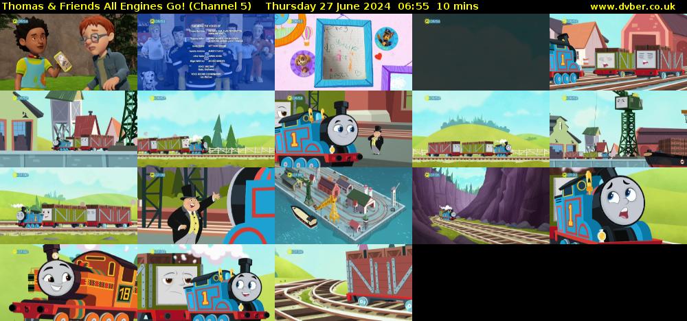 Thomas & Friends All Engines Go! (Channel 5) Thursday 27 June 2024 06:55 - 07:05