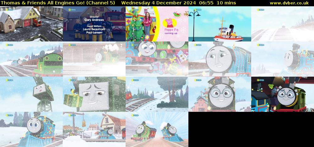 Thomas & Friends All Engines Go! (Channel 5) Wednesday 4 December 2024 06:55 - 07:05