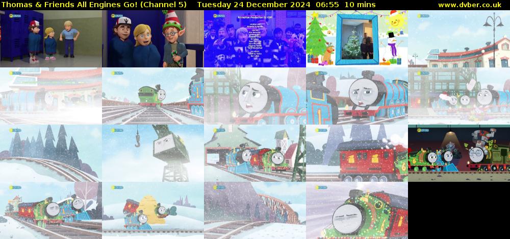 Thomas & Friends All Engines Go! (Channel 5) Tuesday 24 December 2024 06:55 - 07:05