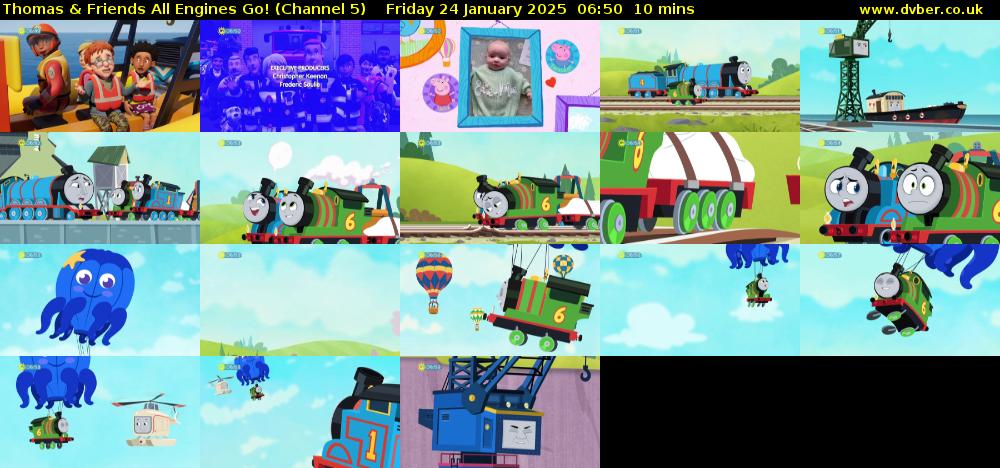 Thomas & Friends All Engines Go! (Channel 5) Friday 24 January 2025 06:50 - 07:00