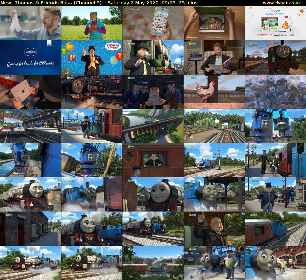 Thomas & Friends Big... (Channel 5) Saturday 2 May 2020 09:05 - 09:30