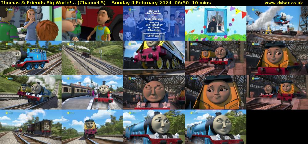 Thomas & Friends Big World!... (Channel 5) Sunday 4 February 2024 06:50 - 07:00
