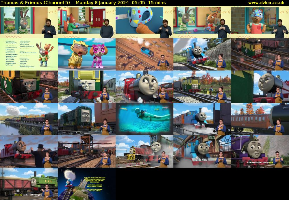 Thomas & Friends (Channel 5) Monday 8 January 2024 05:45 - 06:00