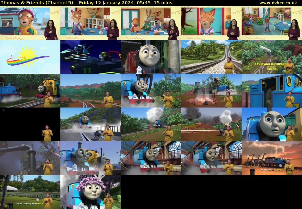 Thomas & Friends (Channel 5) Friday 12 January 2024 05:45 - 06:00