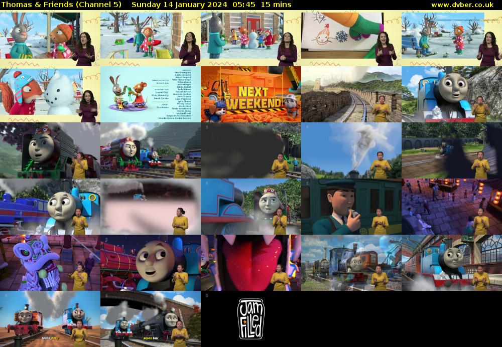 Thomas & Friends (Channel 5) Sunday 14 January 2024 05:45 - 06:00
