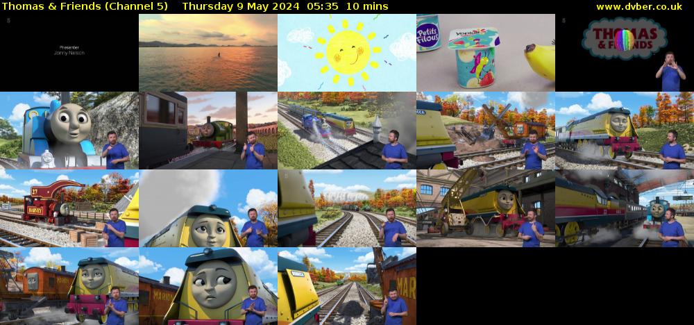 Thomas & Friends (Channel 5) Thursday 9 May 2024 05:35 - 05:45
