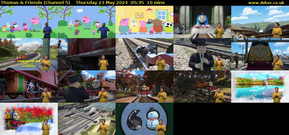 Thomas & Friends (Channel 5) Thursday 23 May 2024 05:35 - 05:45
