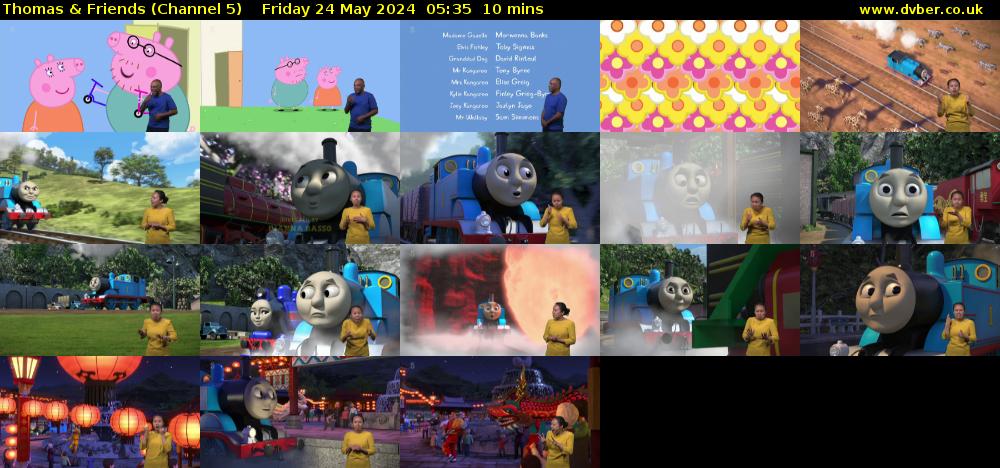 Thomas & Friends (Channel 5) Friday 24 May 2024 05:35 - 05:45