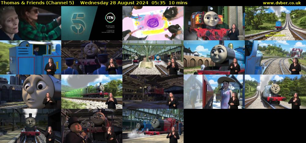 Thomas & Friends (Channel 5) Wednesday 28 August 2024 05:35 - 05:45