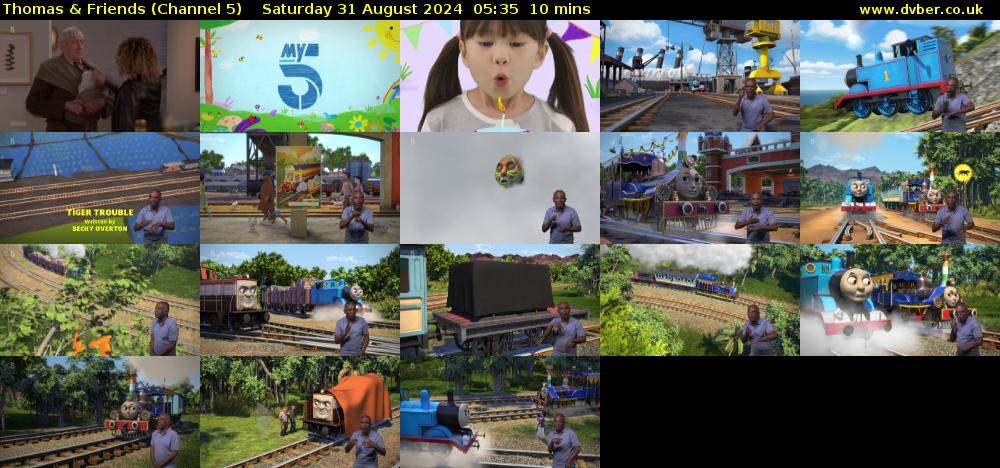 Thomas & Friends (Channel 5) Saturday 31 August 2024 05:35 - 05:45