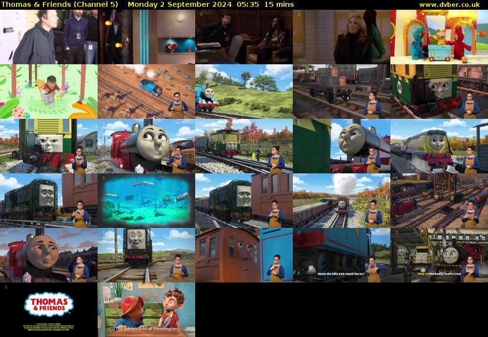 Thomas & Friends (Channel 5) Monday 2 September 2024 05:35 - 05:50