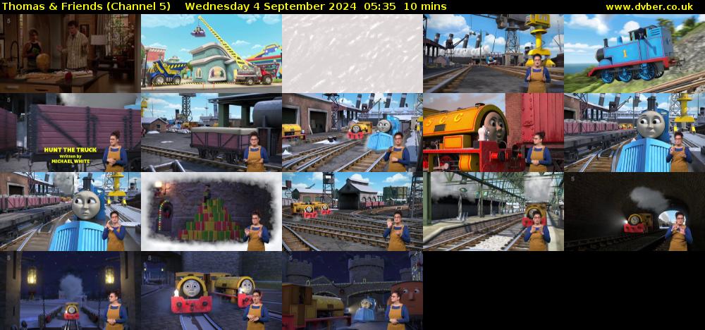 Thomas & Friends (Channel 5) Wednesday 4 September 2024 05:35 - 05:45