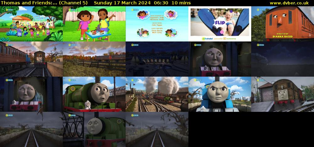 Thomas and Friends:... (Channel 5) Sunday 17 March 2024 06:30 - 06:40