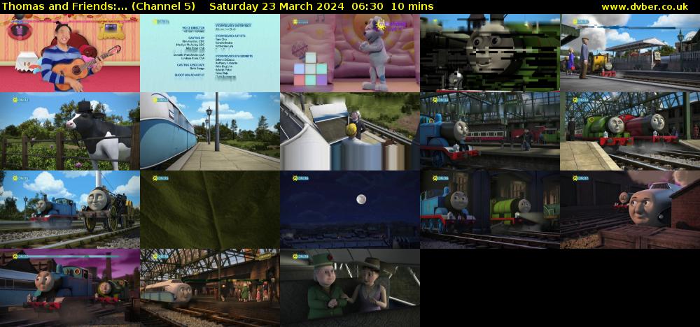 Thomas and Friends:... (Channel 5) Saturday 23 March 2024 06:30 - 06:40