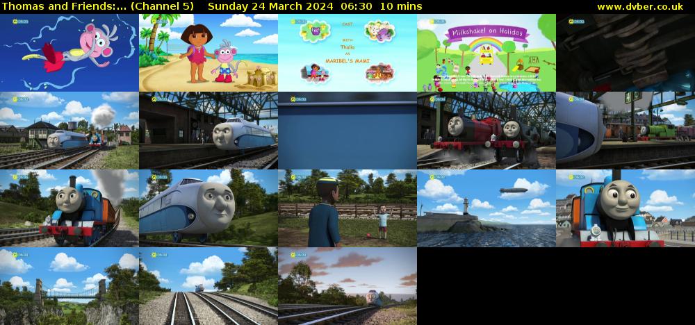 Thomas and Friends:... (Channel 5) Sunday 24 March 2024 06:30 - 06:40
