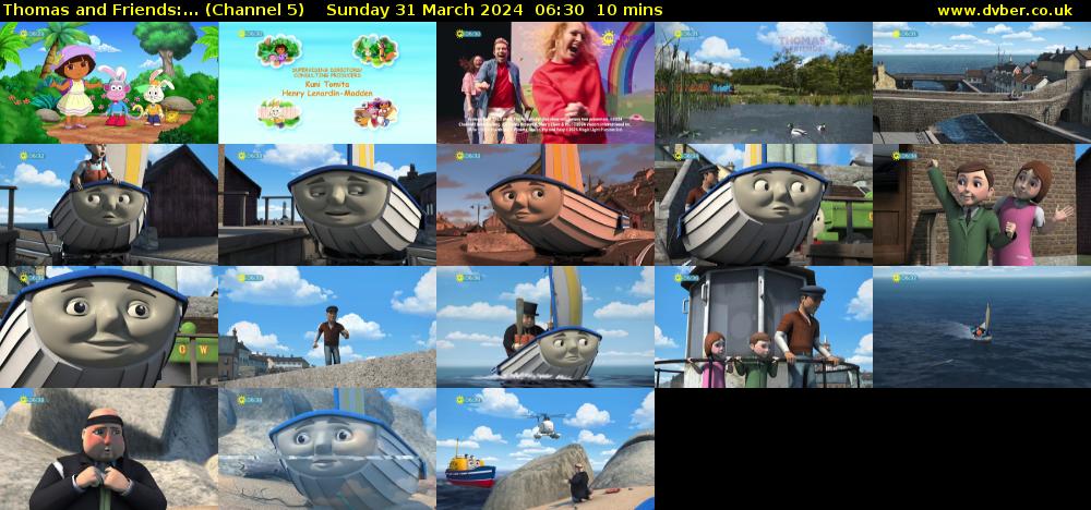 Thomas and Friends:... (Channel 5) Sunday 31 March 2024 06:30 - 06:40