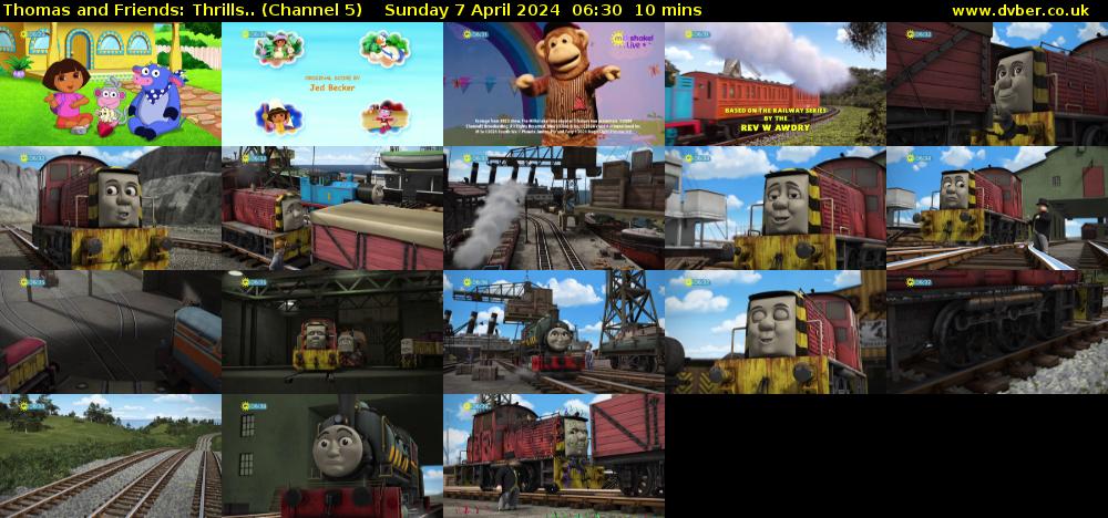 Thomas and Friends: Thrills.. (Channel 5) Sunday 7 April 2024 06:30 - 06:40