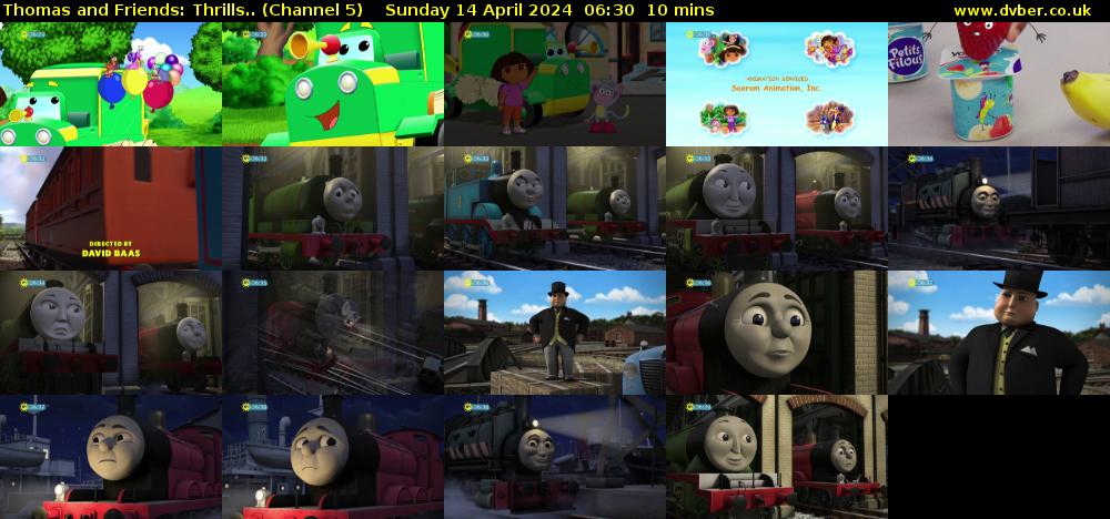 Thomas and Friends: Thrills.. (Channel 5) Sunday 14 April 2024 06:30 - 06:40
