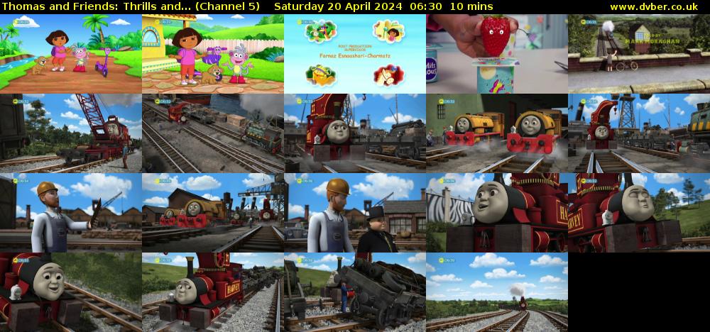 Thomas and Friends: Thrills and... (Channel 5) Saturday 20 April 2024 06:30 - 06:40
