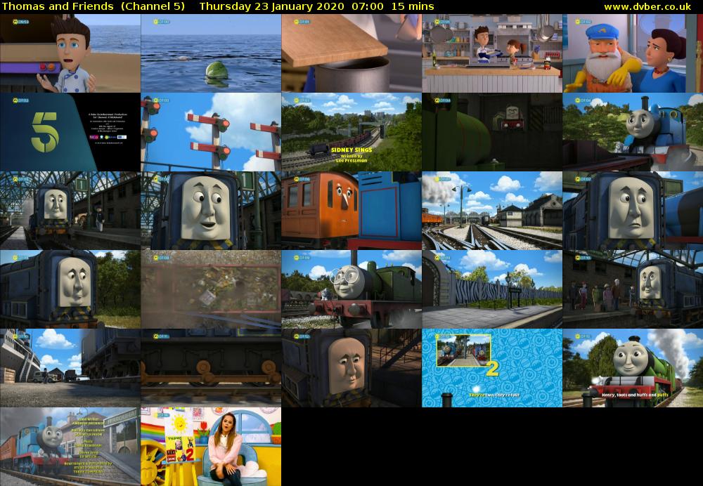 Thomas and Friends  (Channel 5) Thursday 23 January 2020 07:00 - 07:15