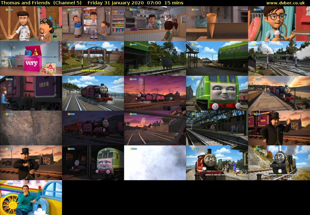 Thomas and Friends  (Channel 5) Friday 31 January 2020 07:00 - 07:15