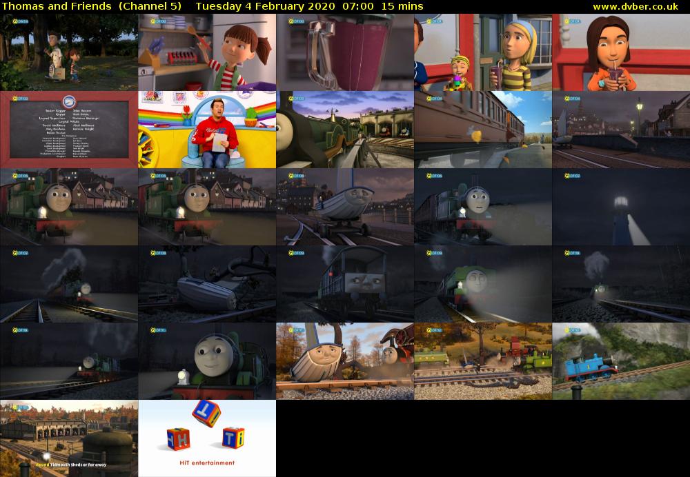 Thomas and Friends  (Channel 5) Tuesday 4 February 2020 07:00 - 07:15