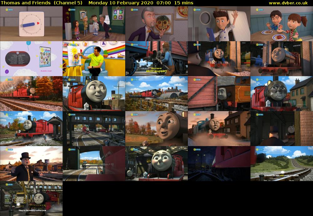 Thomas and Friends  (Channel 5) Monday 10 February 2020 07:00 - 07:15